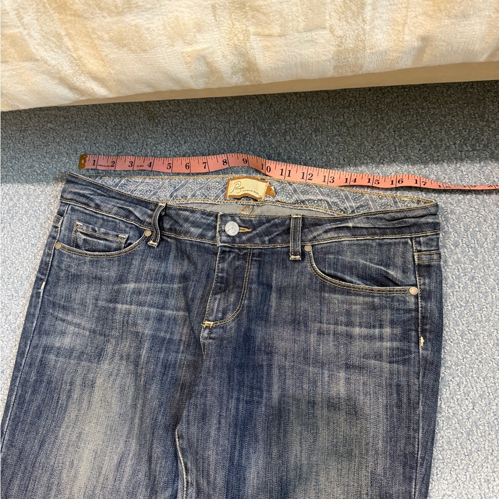 Paige Jeans NWOT Size 32 Long Jeans Laurel Canyon Low waist boot cut Host Pick - Picture 9 of 14
